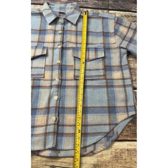Ford Bronco Top Womens Large Flannel Shirt Shacket Wool Blend Button - Picture 9 of 14